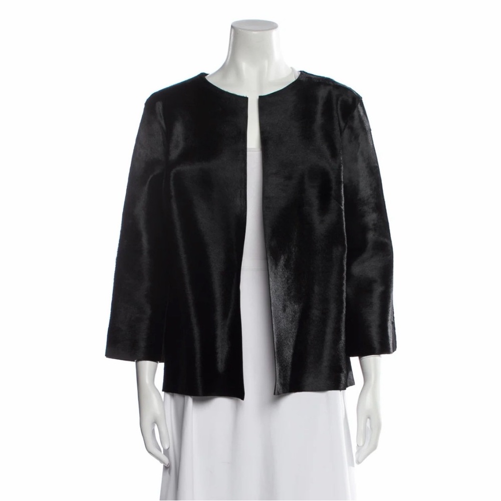 ESCADA Calfskin Cropped Leather Jacket